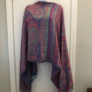 Pashmina soft colorful jewel tones wrap